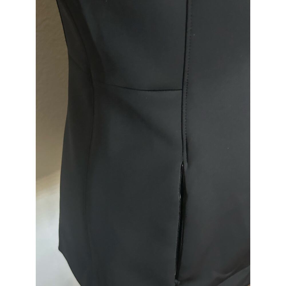 M.M. Lafleur women's black scuba stretch one button jacket  blazer size 10 - Picture 4 of 15
